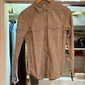 Stio Women's Light Brown Button Down Shirt